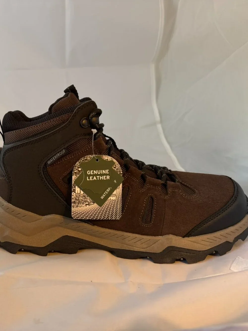 Eddie Bauer Men's Crowden Waterproof Outdoor Boot, Dark Brown, Size 9.5  NIB